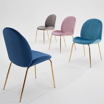KS 벨벳 튤립 골드체어 인테리어 의자 카페 업소용 디자인
